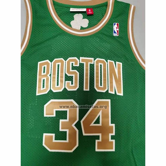 Camiseta Boston Celtics Paul Pierce NO 34 Mitchell & Ness 2007-08 Verde